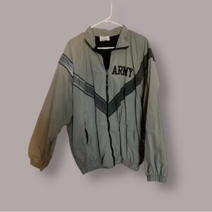 Gray and Black Army Jacket